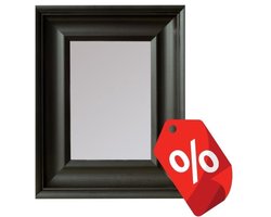 BD art Klassiek Houten Spiegel - Rechthoekig - 36x45 cm - Zwart