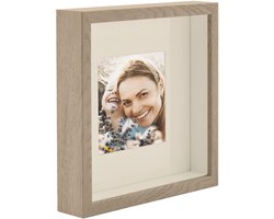 BD Art - Kwadratische Fotolijst - Diepe Box - 23x23 cm - Truffeleik