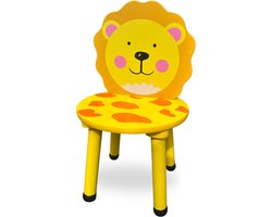 BDGoods® - Kinderstoeltje voor Peuter - Leeuw - Kleuterstoel - Kinderzetel - Peuterstoel - Kinderstoel Hout - Kinderkrukje - Kleurrijk - Speelgoed voor Kind - Kinderspeelgoed 2 jaar - Kinderspeelgoed 3 jaar - Kleuterstoeltje Hout - Baby stoel