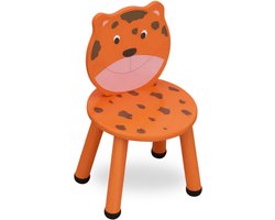 BDGoods® - Kleuterstoel Tijger voor in Kinderkamer - Houten Peuterstoel - Kleuterstoel - Kinderstoel 2-4 Jaar