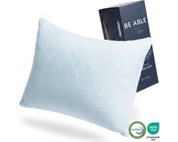 Be Able Aanpasbaar Hoofdkussen – Traagschuim Kussen 50x70CM – Vermindert Nekklachten – Ergonomisch – Memory Foam Slaapkussen – Geschikt voor rug-, zij- en buikslapers – 2 Hoezen