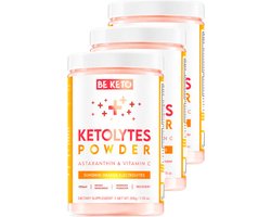 Be Keto | Keto Electrolytes Powder | Sunshine Orange 200g | 3 stuks | 3 x 200 gram