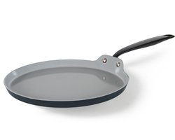 BE Living Pannenkoekenpan - Ø 26 cm - Keramisch - PFAS Vrij Anti Aanbak - Inductie Pan - Zwart - Essential Series