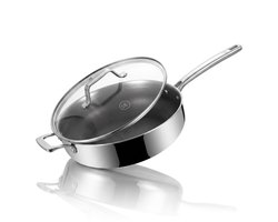 BE Living Titanium Hapjespan - Ø 28 cm - Inductie Pan - PFAS Vrij Anti Aanbak - Bakpan - EON Series