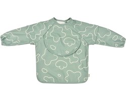 Beaba - 2-in-1 slabbetje met mouwen - Kwijl slabbetjes baby - Met opvangbakje en verwijderbare mouwen - Groen
