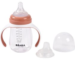 Béaba Drinkbeker met Rietje - Terracotta - Lekvrij - 2-in-1 Design - 210 ml
