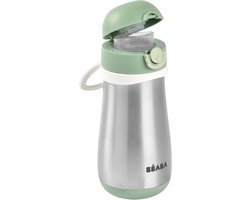 Béaba RVS Drinkfles – 350 ml – Groen – Lekvrij & Isolerend – Met Handvat – Voor Kinderen