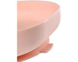 Béaba Siliconen Bord met Zuignap - Antislipbordje voor Baby's die Zelfstandig Leren Eten - Hoge Randen die het Scheppen Vergemakkelijken - Onbreekbaar en Flexibel - Geschikt voor Magnetron en Vaatwasser - BPA-vrij - Roze