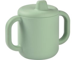 Béaba Siliconen Leerbeker - 2-in-1 Drinkbeker met Tuit & Handgrepen - 170 ml - BPA-vrij - Onbreekbare Beker - Vaatwasserbestendig - Groen