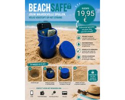 Beachsafe kleur blauw - strand - opbergbox
