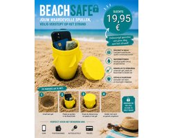 Beachsafe kleur geel - strand - opbergbox