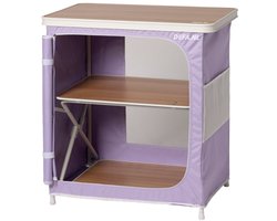 Beachy Campingkast – Opvouwbare Kast – 6 Vakken – Aluminium Frame - Paars