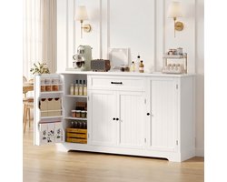 Bealife AP100 Keukenkast - 1 Lade en 4 Deuren - 142 x 40 x 73 cm - Wit