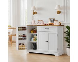 Bealife AP102 Keukenkast - 1 Lade en 3 Deuren - 105 × 40 × 84 cm - Retro