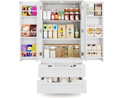 Bealife AP28 Dressoir -Badkamerkast - Opbergmeubel - Ladekast - 80 x 40 x 120 cm - Wit