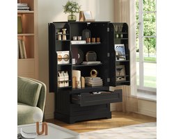 Bealife AP28 Keukenkast - Opslagkast met 2 Lades - 60x40x120 cm - Zwart