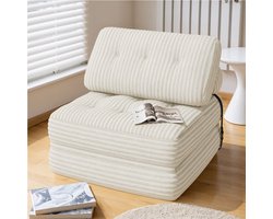 Bealife AR32 Slaapbank - 3-in-1 Opvouwbaar - Corduroy - Beige