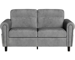 Bealife AR72 Bank - 2-Zitsbank met Zijvak - Suède Stoffen Bank - 152 × 76 × 84 cm - Grijs