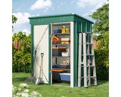 Bealife CC21 Tuinhuis - Metalen Gereedschapsschuur - 180 x 162 x 95 cm - voor Achtertuin Terras Gazon - Groen