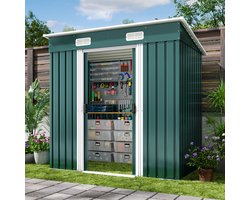 Bealife CC26 Metalen Gereedschapsschuur - 183 x 109 x 182 cm - Groen