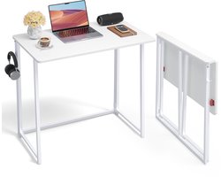 Bealife DA21 Inklapbare Tafel - met Haken - Voor Binnen en Buitengebruik - 80 x 45 cm - Wit