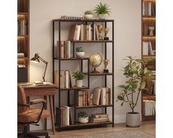 Bealife FS13 Boekenkast - 5 Planken - 98 x 30 x 180 cm - Bruin