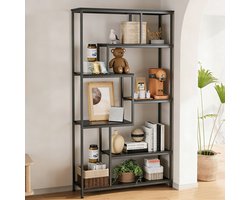 Bealife FS13 Boekenkast - 5 Planken - 98 x 30 x 180 cm - Zwart