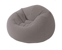 Beanless Bag Chair Inflating Furniture - 1.13m x 1.13m x 71cm Grey