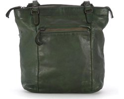 Bear Design Medium Schoudertas Dames - Leer - Sandy - Groen