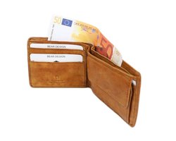 Bear Design Moose Leren Billfold - Cognac