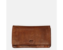 Bear Design Portemonnee / Portefeuille Dames - Ritsportemonnee - RIFD - Leer - Emma - Cognac