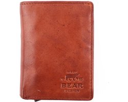Bear Design RFID Creditcardhouder - Cognac