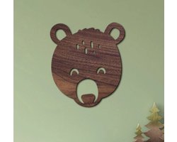Bear Wall Decor - Kinderkamer / Kinderen / Dieren / Kinderkamer/wanddecoratie/kinderkamer/ babykamer/ houten wanddecoratie