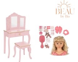 BEAU by Bo Kaptafel Sisi en Mimi Poppenbuste met haaraccessoires