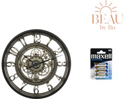 BEAU by Bo Wandklok Industrieel diameter 50 cm + 4xAA Alkaline batterijen