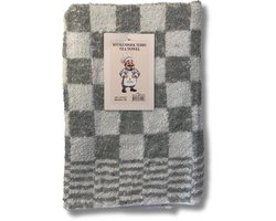 Beau Maison Keuken Handdoek (3 stuks) Geblokt Grijs - 50x50 cm