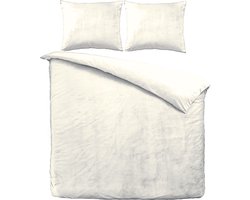 Beau Maison - Velvet Dekbedovertrek - Parelwit - 240 x 200/220 cm + 2 kussenslopen