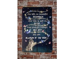 Beautiful memories - Metalen wandbord - Wandbord - Metalen bord - Metal sign - Tekst bord - 20 x 30cm - Decoratie - Cadeau - Vrouwen - Metalen decoratie - UV bestendig - Eco vriendelijk - Cave & Garden