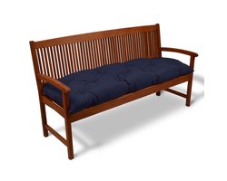 Beautissu Bankkussen Flair BK – Zitkussen Tuinkussen 150x50x8 cm donker blauw - kussen voor tuinbank