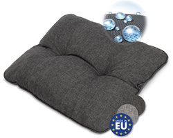 Beautissu BeauFlair – Outdoor Lounge Rugkussen 50x40cm – Tuinkussen 12cm dik – Hoes Vuil & Waterafstotend – Antraciet