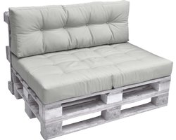 Beautissu Elements – Palletkussen 120x40cm - Rugkussen Licht Grijs in Matraskussen Kwaliteit