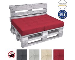 Beautissu Elements – Palletkussen 120x80cm - Zitkussen Rood in Matraskussen Kwaliteit