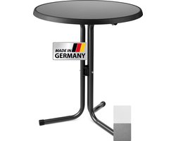Beautissu Emma - Bistrotafel 60 cm Antraciet - Tuintafel Rond Tafel 70 cm hoog - Weerbestendige Outdoor Tafel Made in Germany