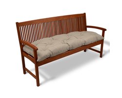 Beautissu Flair BK - Zitkussen voor Tuinbank - 150x50x8 cm - Natuur - Comfortabel tuinkussen voor tuinmeubelen