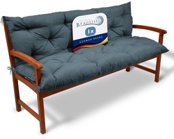 Beautissu Flair BR Bankkussen 100x50x50 cm Blauwgrijs – Zit- en Rugkussen