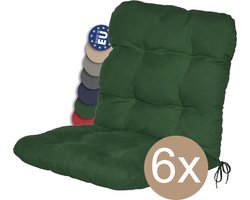 Beautissu Flair NL – Set van 6 Tuinkussen Lage Rug Grown– 100x50 cm – Zitkussen Matraskussen voor Tuin Meubelen