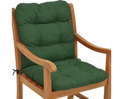 Beautissu Flair NL Tuinkussen Lage Rug Groen 100x50 cm Zitkussen Matraskussen voor Tuin Meubelen