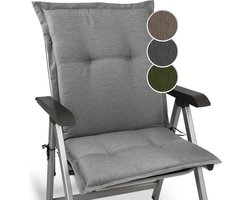 Beautissu HighLux NL Zitkussen voor Tuinstoel Kussen 105x50x7cm Licht Grijs