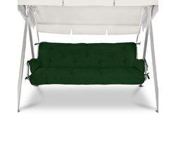 Beautissu kussen oplage voor schommelbank - tuinbank kussen 180x50x8cm schuimvlokkenvulling oplegkussen donker groen - Flair HS