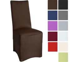 Beautissu Leona - Stoelhoes Stretch 45x90 cm - Bruin - Oeko-Tex